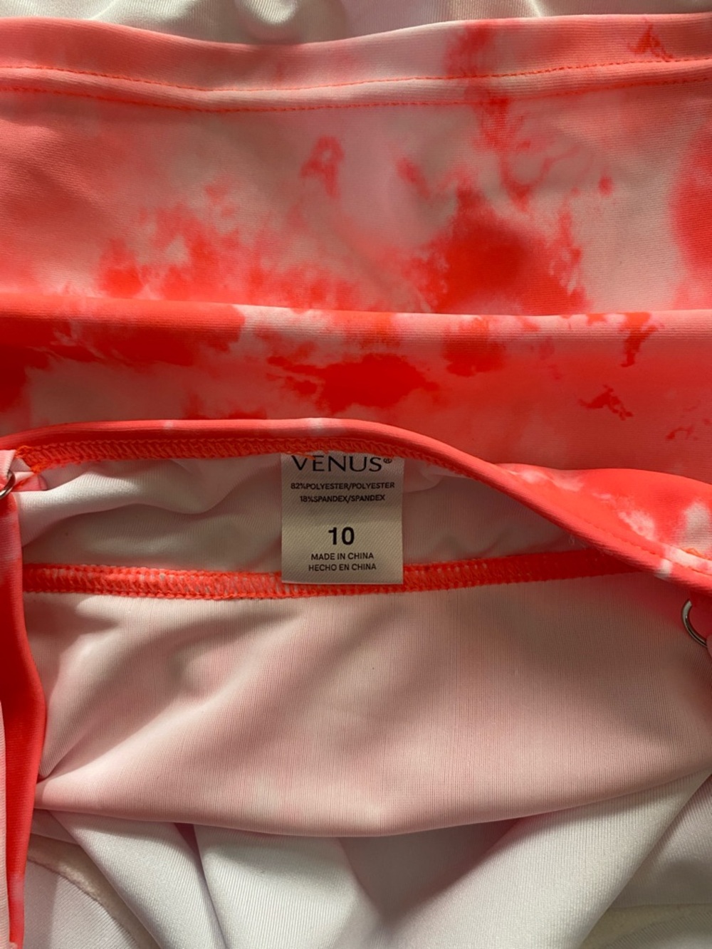 VENUS Coral Tie-Dye Tankini Top - Picture 5 of 6